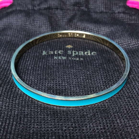 kate spade Jewelry - Kate Spade ♠️ Rain Or Shine Teal Bangle Bracelet
